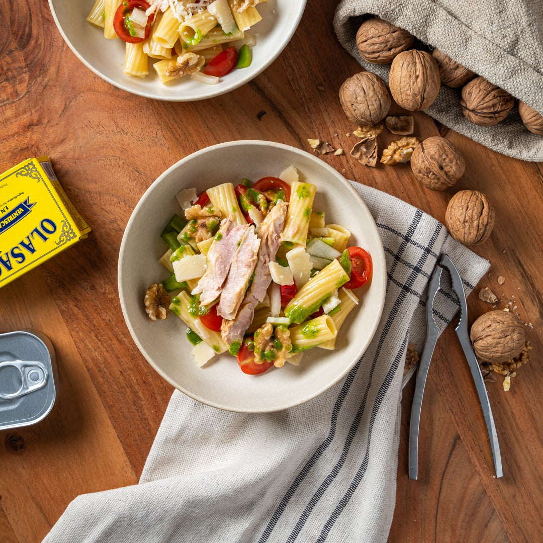Tuna Belly Pasta Salad with Nuts