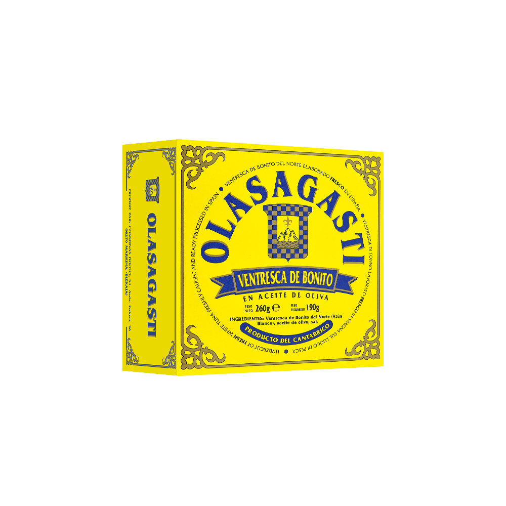 Bonito del Norte packaging - Belly in Olive Oil, from Olasagasti.