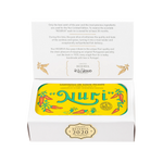 Box with can of Sardines Reserva - in Spicy Olive Oil