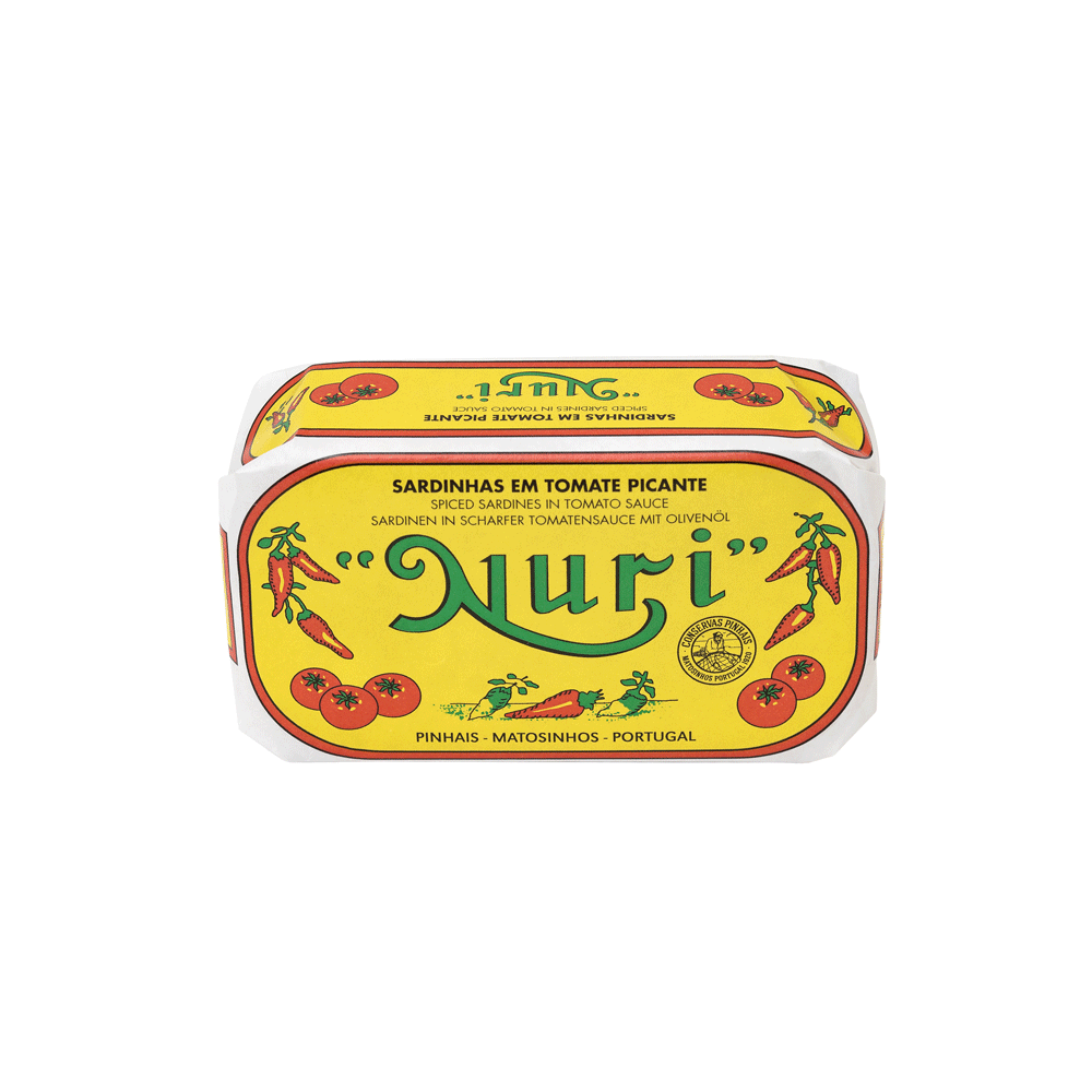 Can of sardines in spicy tomato, from Nuri