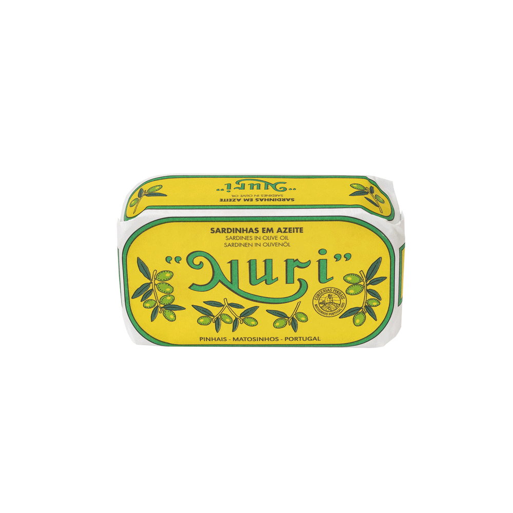 Can of sardines in olive oil, from the Nuri brand