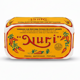NURI Skinless and Boneless Sardines in spicy Olive Oil